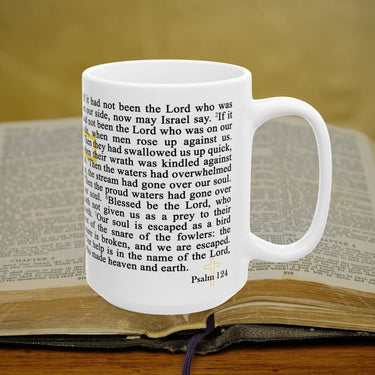 Psalm 124 Full Text - 15oz Coffee Mug